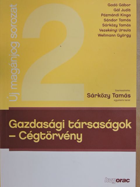 Dr. Gadó Gábor - Gazdasági társaságok - Cégtörvény [antikvár]