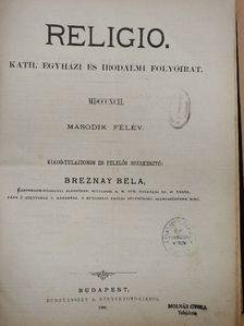 Brázay János - Religio 1892. január-deczember [antikvár]