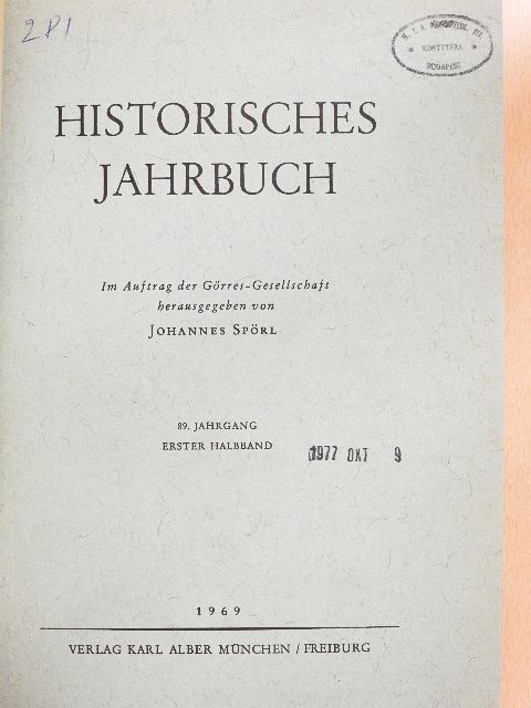 Historisches Jahrbuch 1969/I-II. [antikvár]