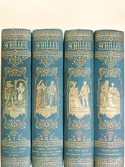 Schiller - Schillers Sämmtliche Werke I-IV. (gótbetűs) [antikvár]