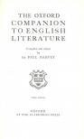 HARVEY, PAUL - The Oxford Companion to English Literature [antikvár]