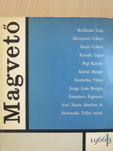 Boldizsár Iván - Magvető 1966/3. [antikvár]