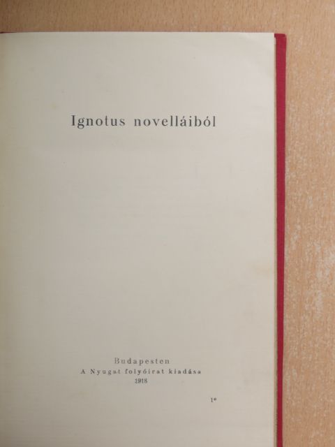 Ignotus - Ignotus novelláiból [antikvár]