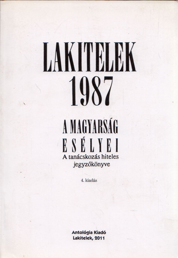 Agócs Sándor - Lakitelek 1987 [antikvár]