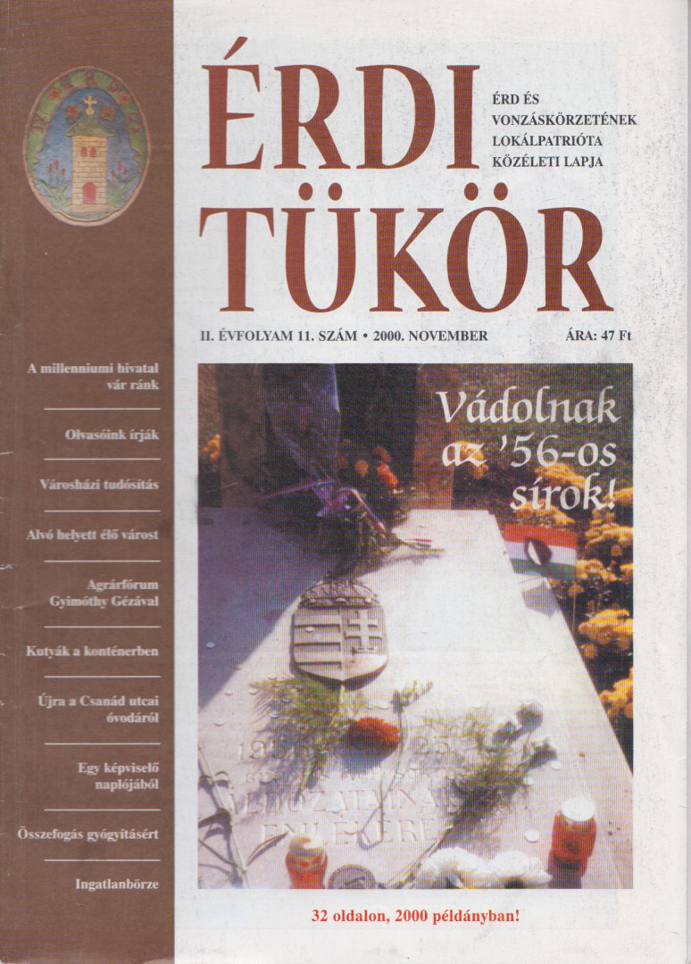 Bartos Kornélia Csilla - Érdi tükör II. évfolyam / 11. szám [antikvár]