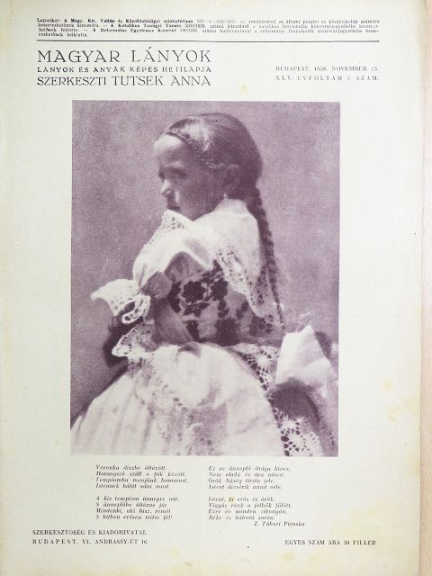 Altay Margit - Magyar Lányok 1938. november 13. [antikvár]