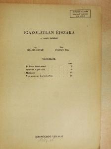 Brand István - Igazolatlan éjszaka [antikvár]