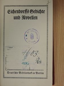 Joseph Karl Benedikt von Eichendorff - Eichendorffs Gedichte und Novellen (gótbetűs) [antikvár]