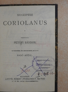 Shakspere - Coriolanus [antikvár]