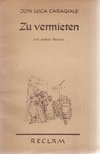 Jon Luca Caragiale - Zu vermieten und andere Skizzen [antikvár]