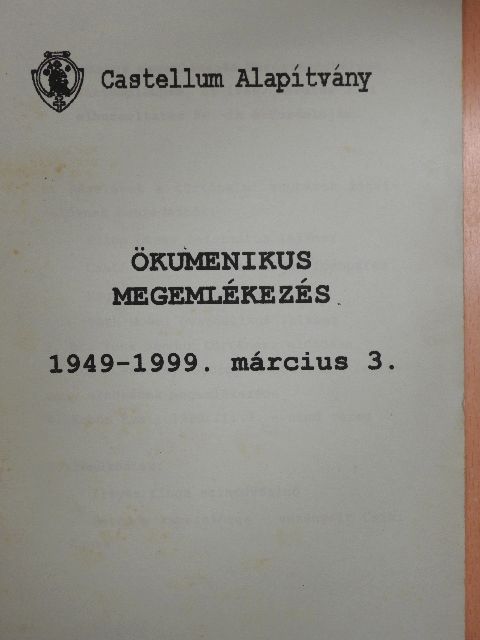 Csató Béla - Ökumenikus megemlékezés [antikvár]