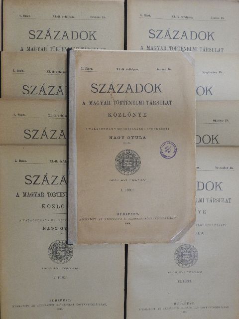 Áldásy Antal - Századok 1906. (nem teljes évfolyam) [antikvár]