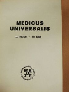 Dr. Bánóczy Jolán - Medicus Universalis 1987. 1-6. szám/Supplementum [antikvár]