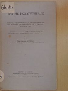 Gottfried Hoberg - Über die Pentateuchfrage [antikvár]