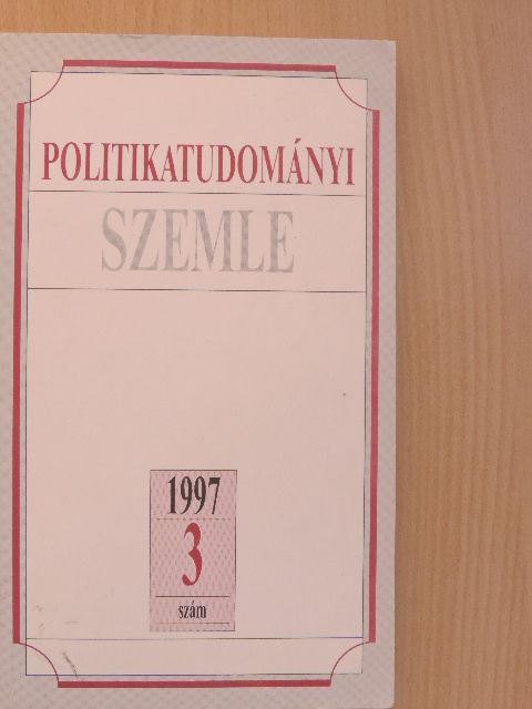 Balázs Zoltán - Politikatudományi Szemle 1997/3. [antikvár]