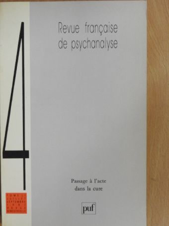 Jean Gillibert - Revue francaise de psychanalyse 4/1987. [antikvár]