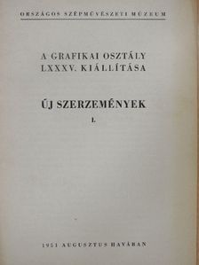 Új szerzemények I. [antikvár]