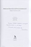 Domonkosi Ágnes, Kalcsó Gyula, Zimányi Árpád (szerk.) - Prózastílus és szövegszerkezet (dedikált) [antikvár]