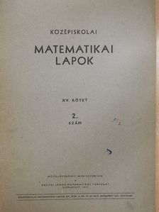 Scharnitzky Viktor - Középiskolai matematikai lapok 1957. évi 2. szám [antikvár]
