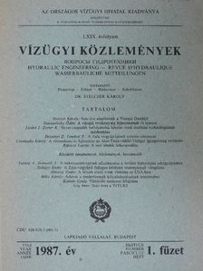 Csizmadia Károly - Vízügyi közlemények 1987/1. [antikvár]