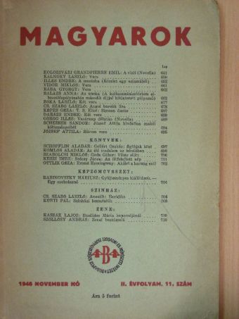 Balázs Anna - Magyarok 1946. november [antikvár]