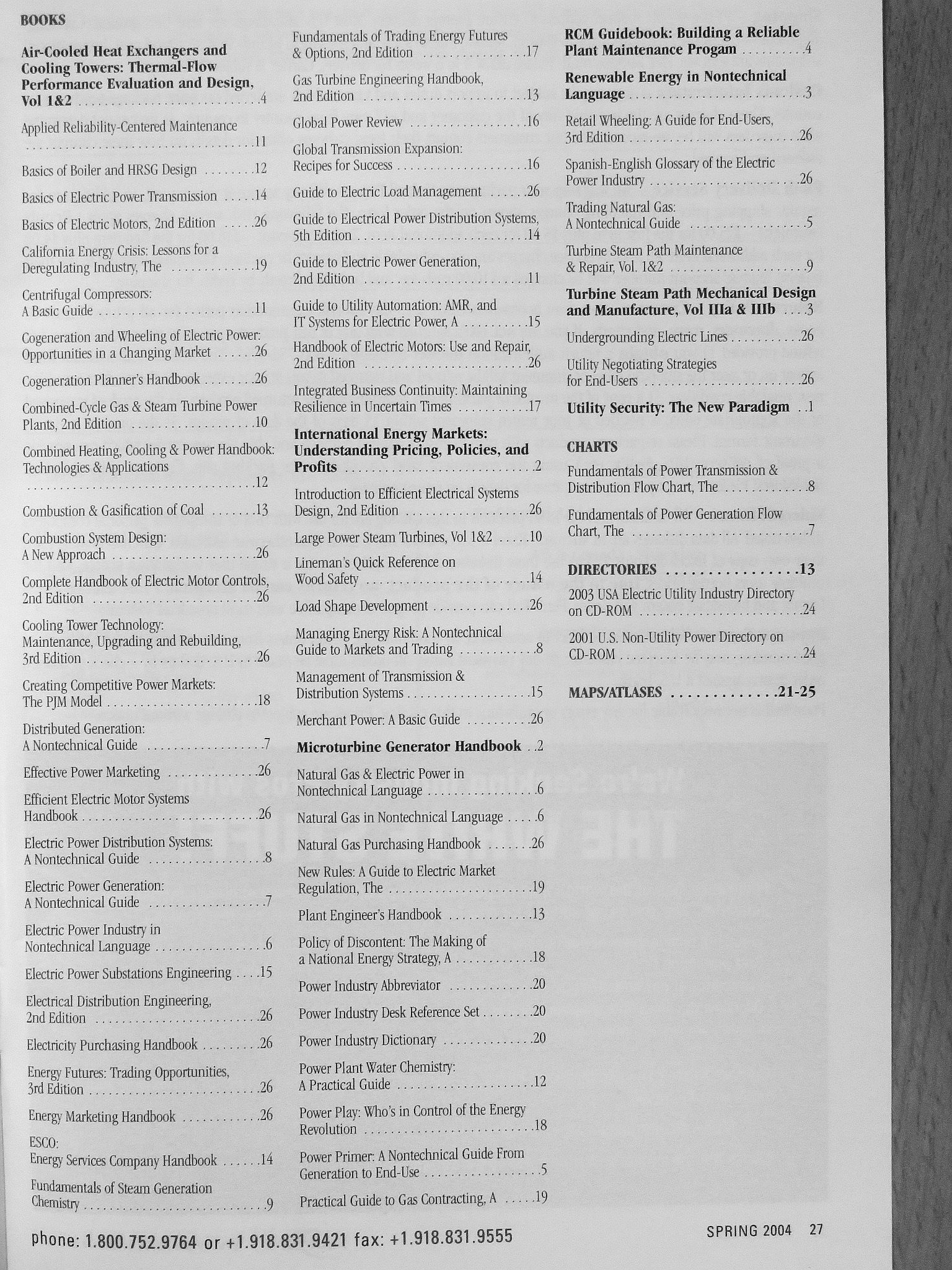 Electric Power Catalog Spring 2004 [antikvár]