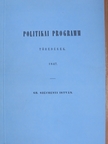 Gr. Széchenyi István - Politikai programm töredékek [antikvár]