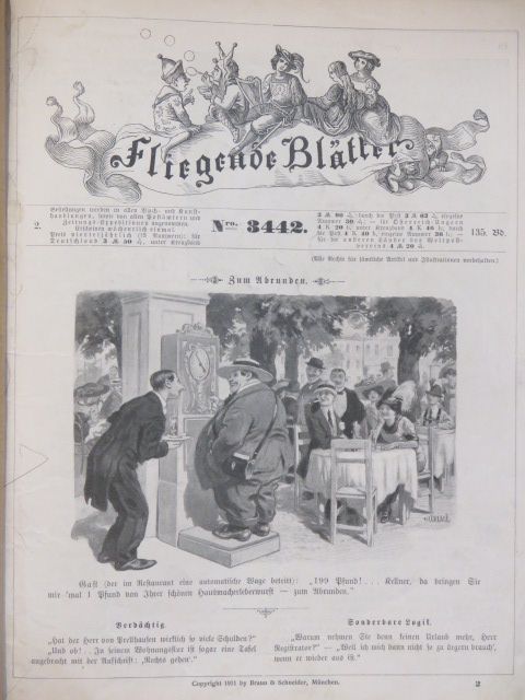 Albert Roderich - Fliegende Blätter 1911/3442-3451., 3453-3457., 3459-3466. szám/3441.-3446., 3448-3464. számok melléklete (gótbetűs) (nem teljes) [antikvár]