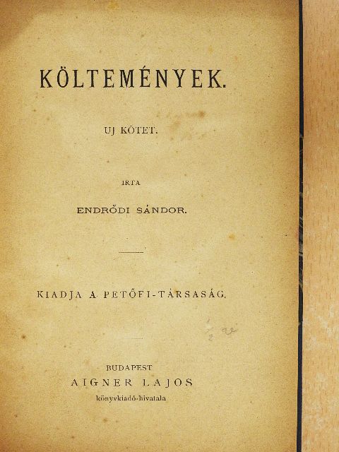 Endrődi Sándor - Költemények II. [antikvár]