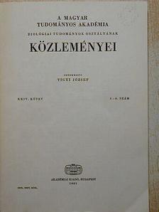 Ábrahám Ambrus - A Magyar Tudományos Akadémia Biológiai Tudományok Osztályának Közleményei XXIV. kötet 3-4. szám [antikvár]