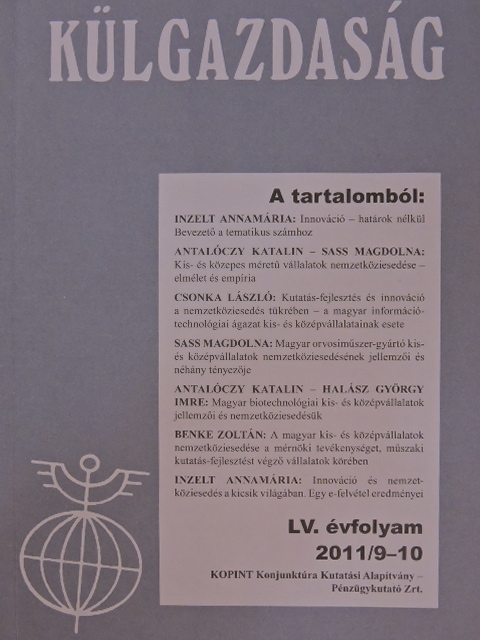 Antalóczy Katalin - Külgazdaság 2011/9-10 [antikvár]