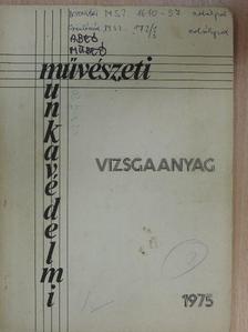 Művészeti munkavédelmi vizsgaanyag 1975 [antikvár]