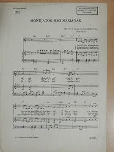 Havasy Viktor - Mondjátok meg Máriának [antikvár]