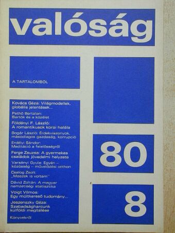 Bogár László - Valóság 1980. augusztus [antikvár]