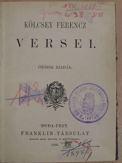 Kölcsey Ferencz - Kölcsey Ferencz versei [antikvár]