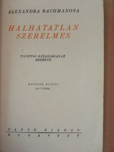 Alexandra Rachmanova - Halhatatlan szerelmes [antikvár]