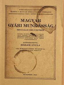 Bán Imre - Magyar gyári munkásság [antikvár]
