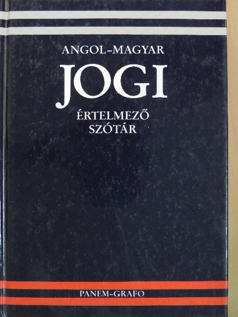 Angol-magyar jogi értelmező szótár [antikvár]