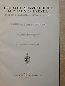 Adloff - Deutsche Monatsschrift für Zahnhellkunde [antikvár]