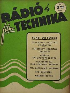 Rádió és filmtechnika 1948. október [antikvár]