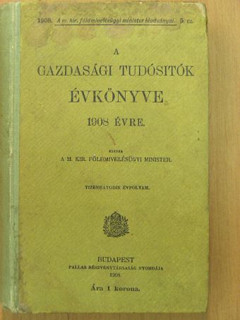 A gazdasági tudósítók évkönyve 1908 évre [antikvár]
