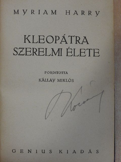 Myriam Harry - Kleopátra szerelmi élete [antikvár]