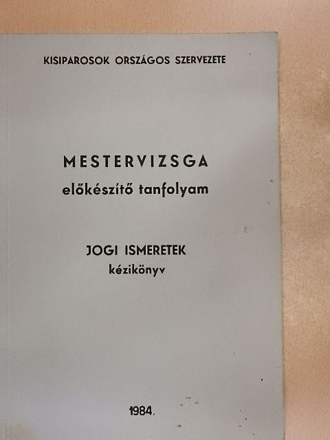 Mestervizsga előkészítő tanfolyam [antikvár]