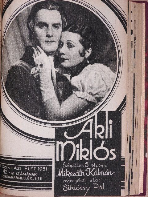 Alex Madis - A Szinházi Élet szindarabmelléklete 1931-1932. (vegyes számok) (32 db) [antikvár]