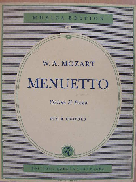 W. A. Mozart - Menuetto [antikvár]