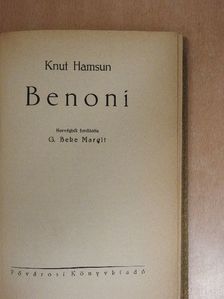 Knut Hamsun - Benoni [antikvár]