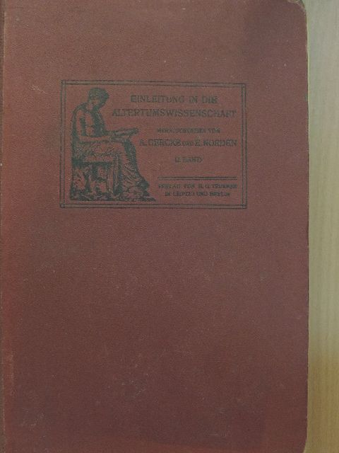 Alfred Gercke - Einleitung in die Altertumswissenschaft II. (töredék) [antikvár]
