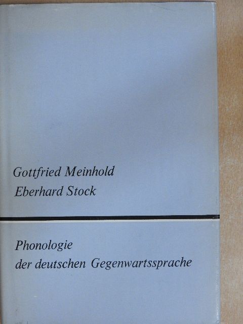 Eberhard Stock - Phonologie der deutschen Gegenwartssprache [antikvár]