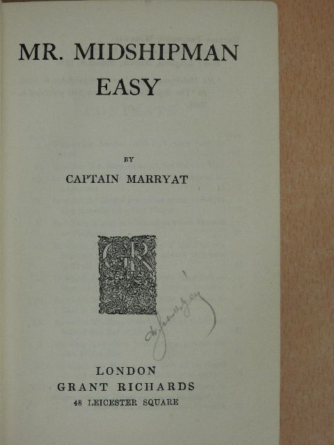 Captain Marryat - Mr. Midshipman easy [antikvár]