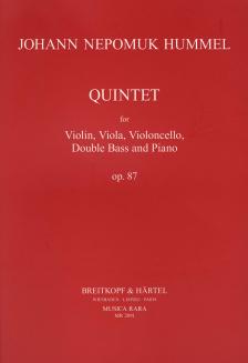HUMMEL - QUINTET FOR VIOLIN, VIOLA, VIOLONCELLO, DOUBLE BASS AND PIANO OP.87, ES DUR